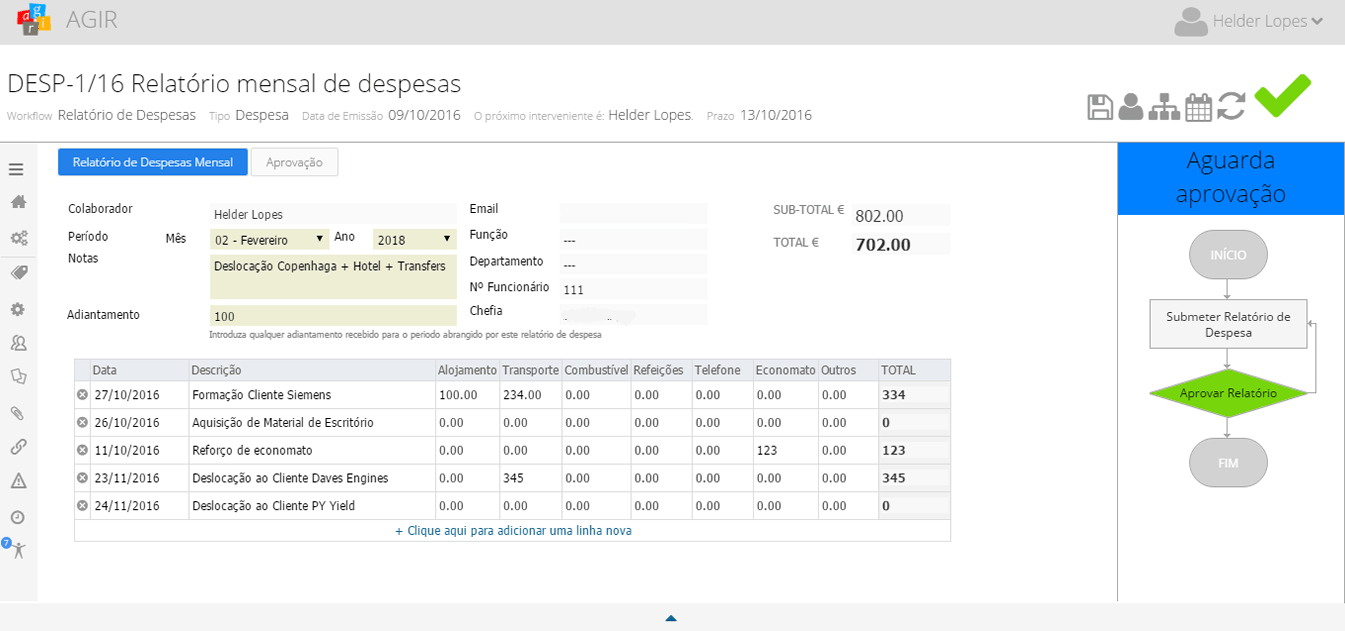 Processos Administrativos e Financeiros